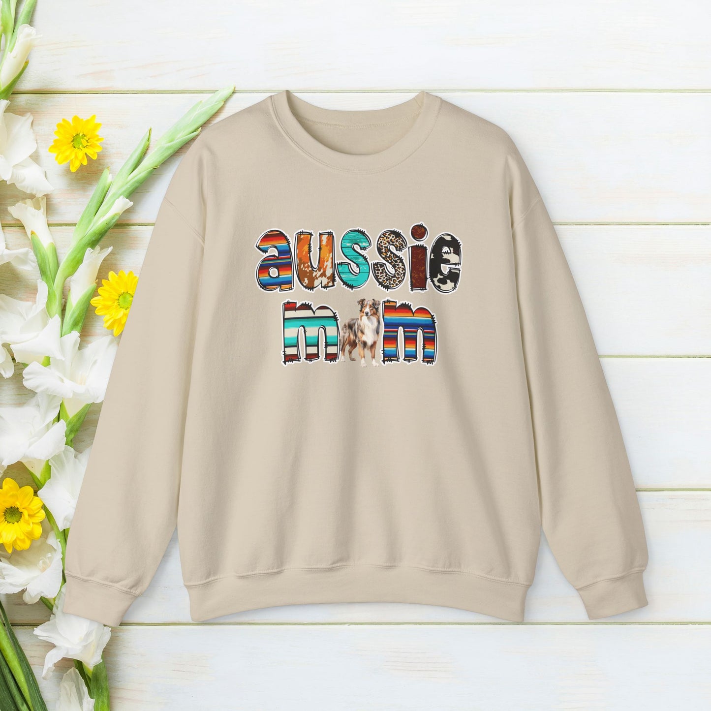 Australian Shepherd Dog Sweatshirt, Custom Service Dog Mama Sweatshirt, Dog Sweatshirt, Personalized Dog Shirt