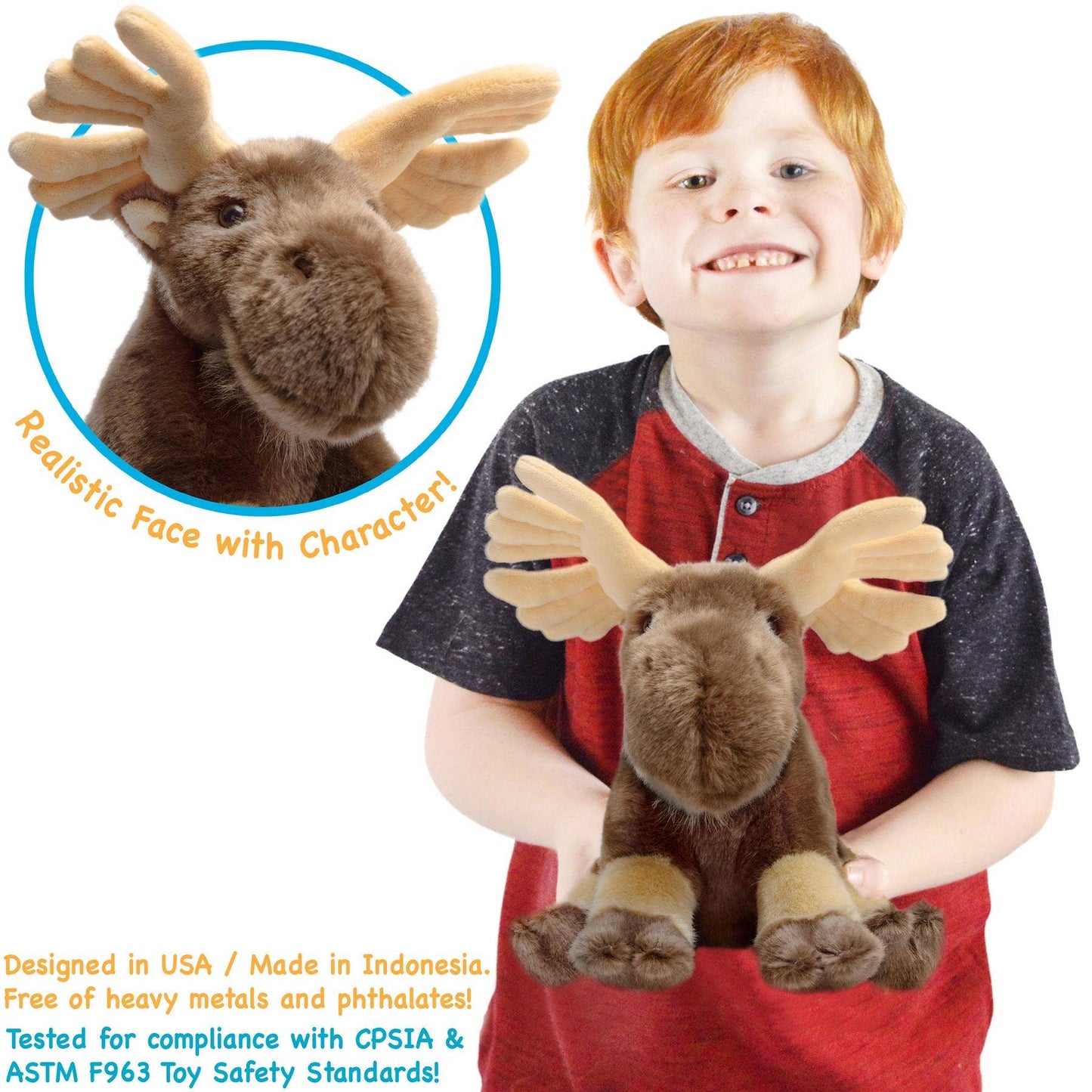 Martin The Moose | 10.5 Inch Stuffed Animal Plush