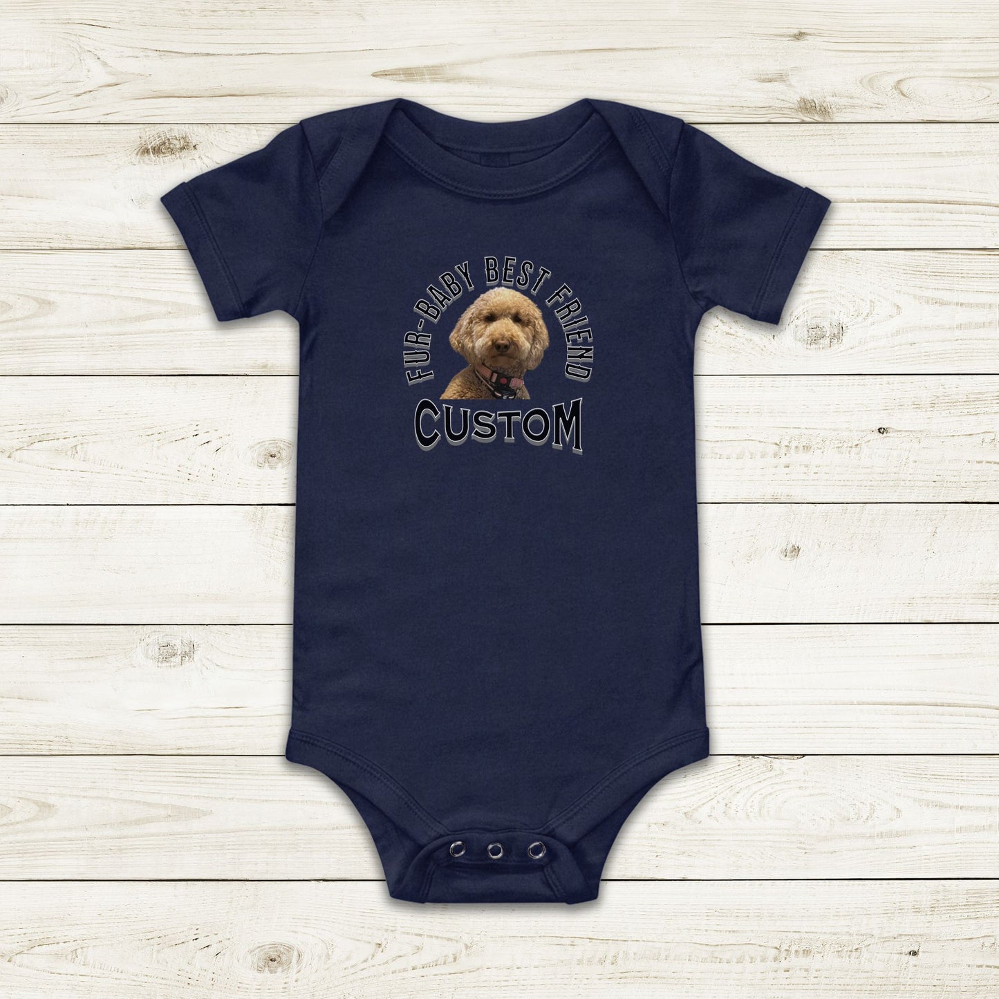 Fur Baby Best Friend Custom Dog Pet Portrait Baby Bodysuit, Personalized Baby Gift, Baby Shower Gift, Dog Portrait, Personalized Baby Clothes