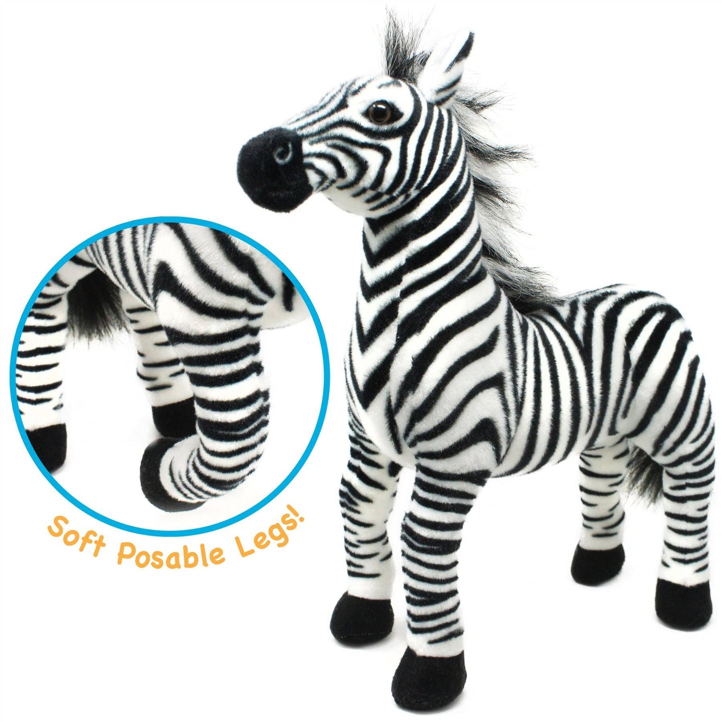 Zebenjo The Zebra | 16 Inch Stuffed Animal Plush