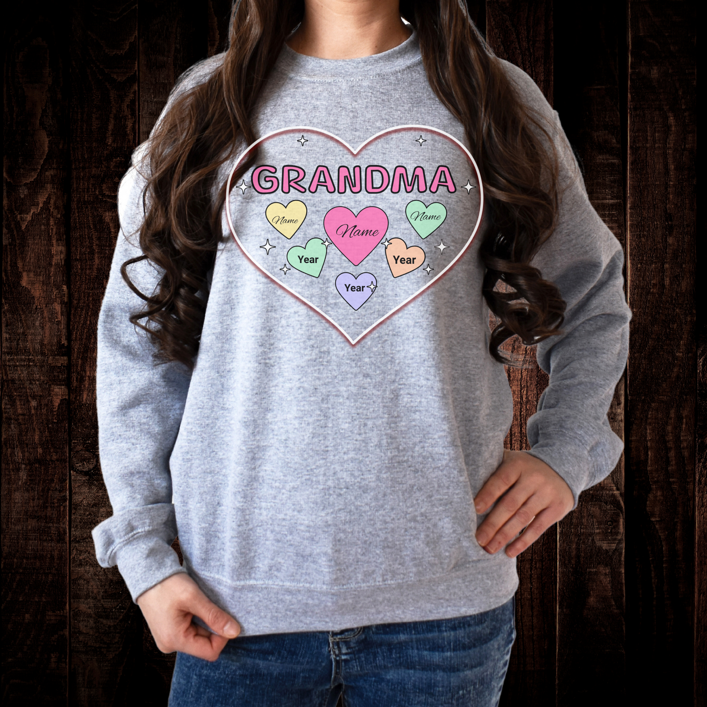 Nana Sweetheart Valentines Day Sweater, Personalized Sweater