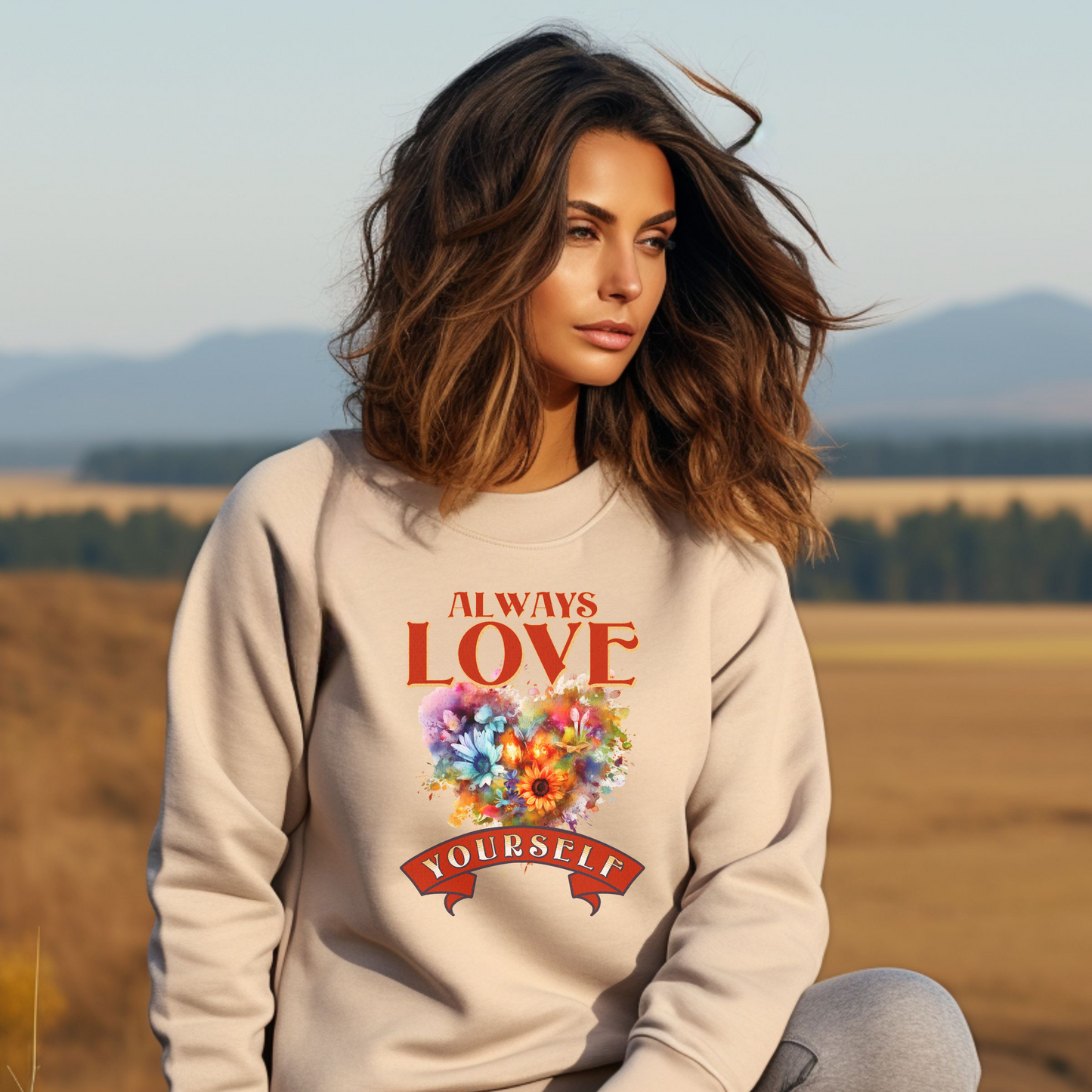 Always Love Yourself Valentines Day Sweater, Valentines Day Gift for Her, Mental Health Awareness Crewneck