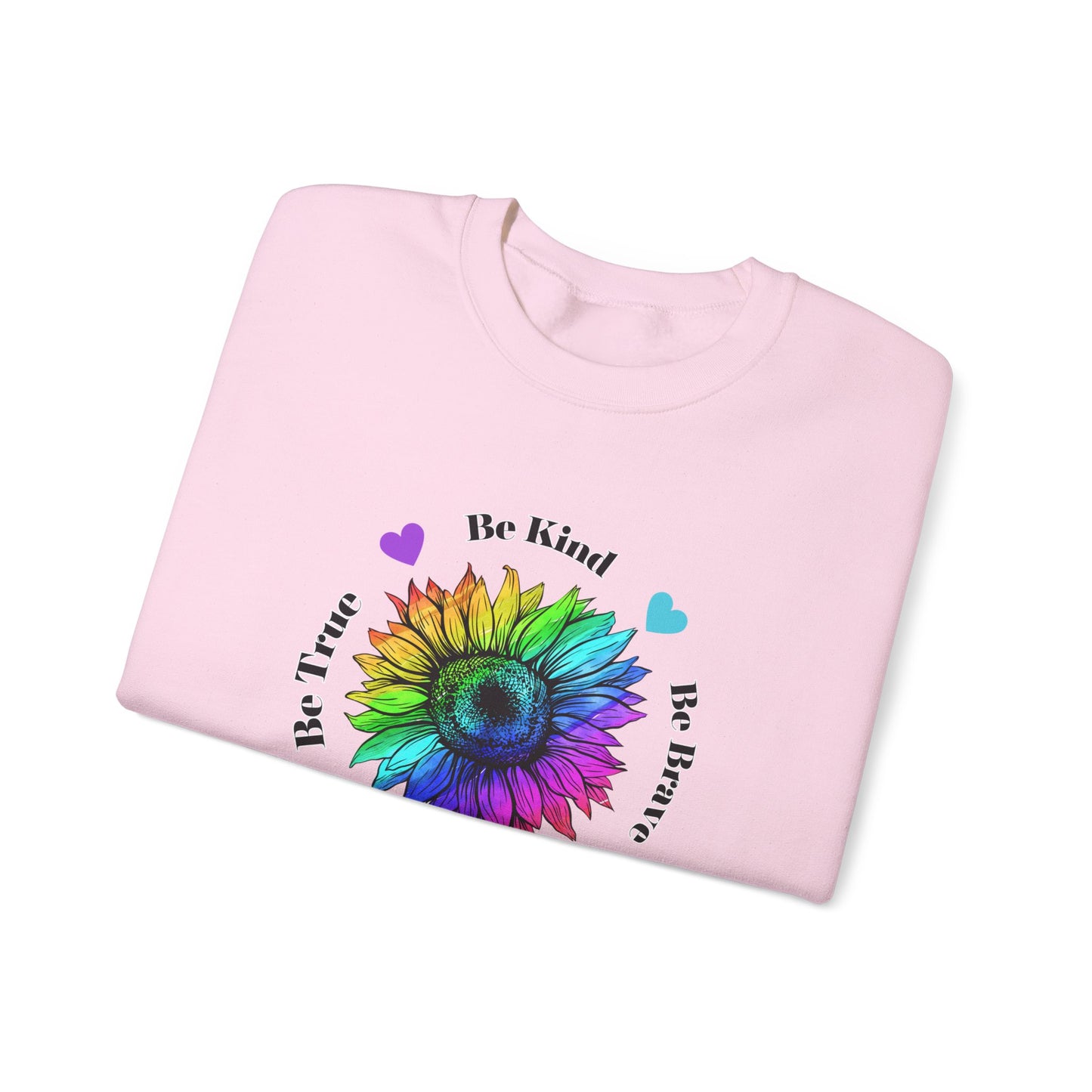 Rainbow Sunflower sweatshirt, Be Kind Sweatshirt, Sunflower sweatshirt, Rainbow Flower sweatshirt, Inspirational Gift