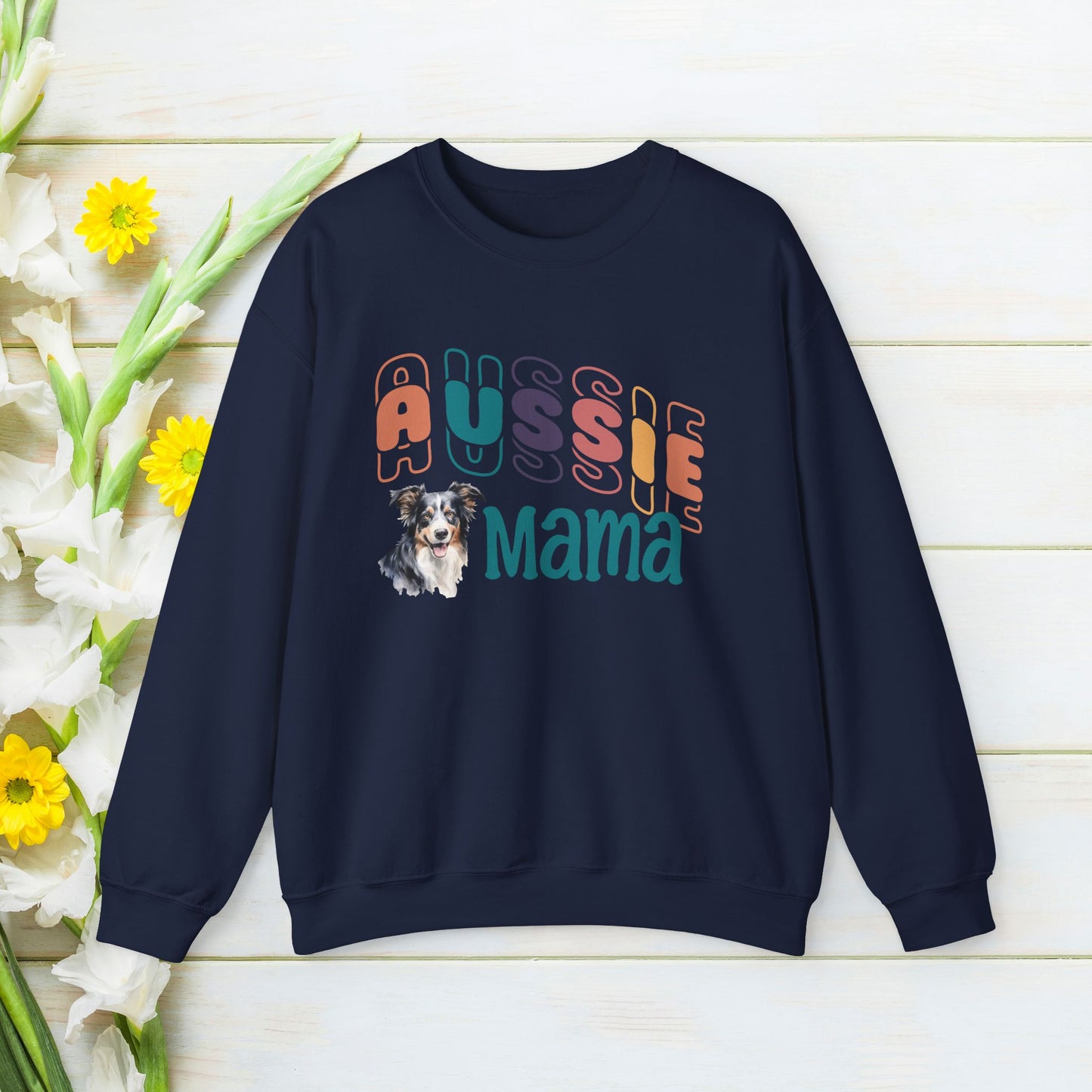 Australian Shepherd Dog Sweatshirt, Custom Service Dog Mama Sweatshirt, Dog Sweatshirt, Personalized Dog Shirt