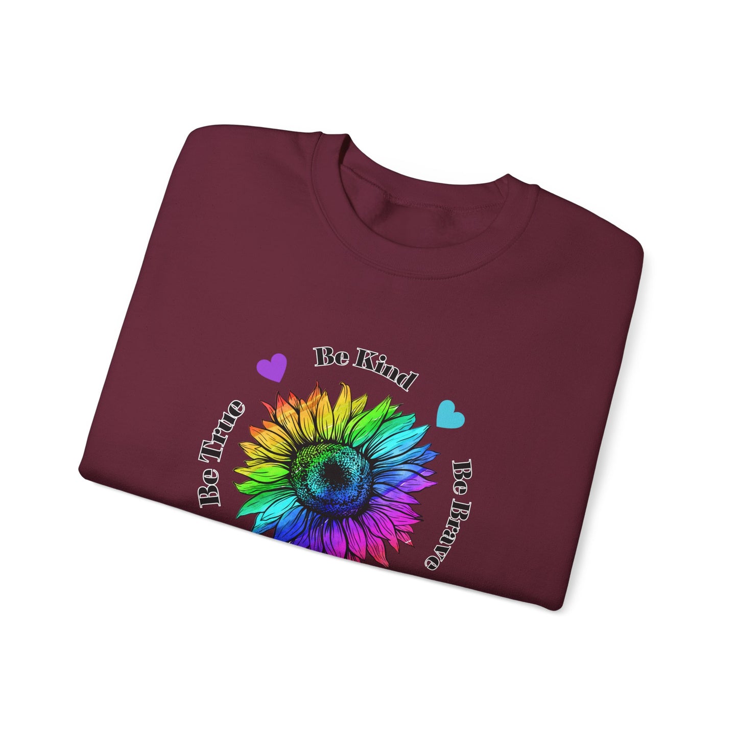 Rainbow Sunflower sweatshirt, Be Kind Sweatshirt, Sunflower sweatshirt, Rainbow Flower sweatshirt, Inspirational Gift