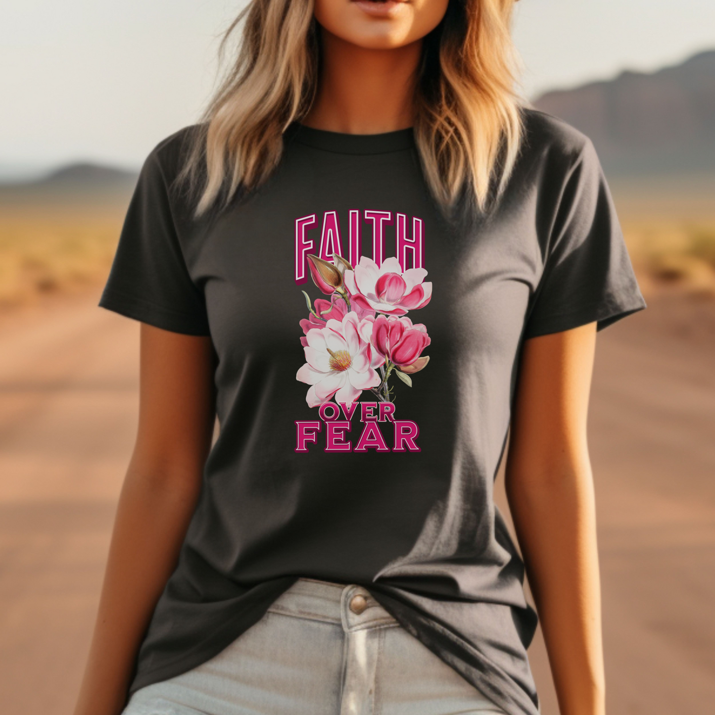 Faith Over Fear Christian Apparel gifts for women, Bible Verse Shirt, Christian Gifts, Christian Streetwear, Bible Verse Christian Floral Bible Shirt