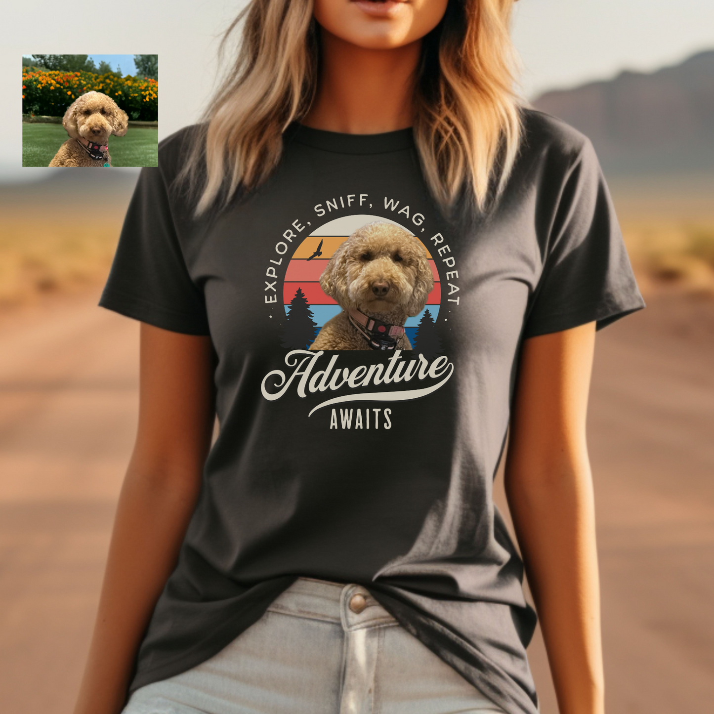 Goldendoodle Custom Dog Shirt, Custom Pet Shirt, Custom Photo Shirt, Pet Portrait, Dog Portrait, Custom T-Shirt, Goldendoodle Pet Portrait