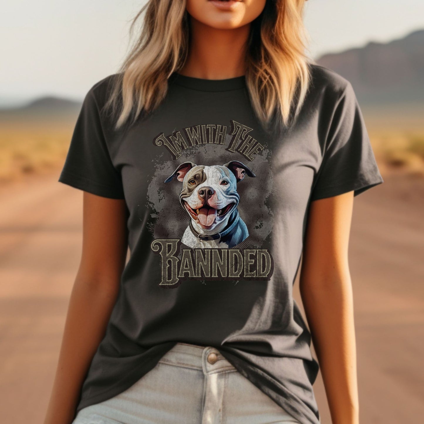 Pitbull I'm With The Banned Shirt, Pitbull Shirt, Dog Mom Shirt, Dog Mama Shirt, Dog Mom Gift, Pitbull Dad Shirt, Pitbull Mom Gift