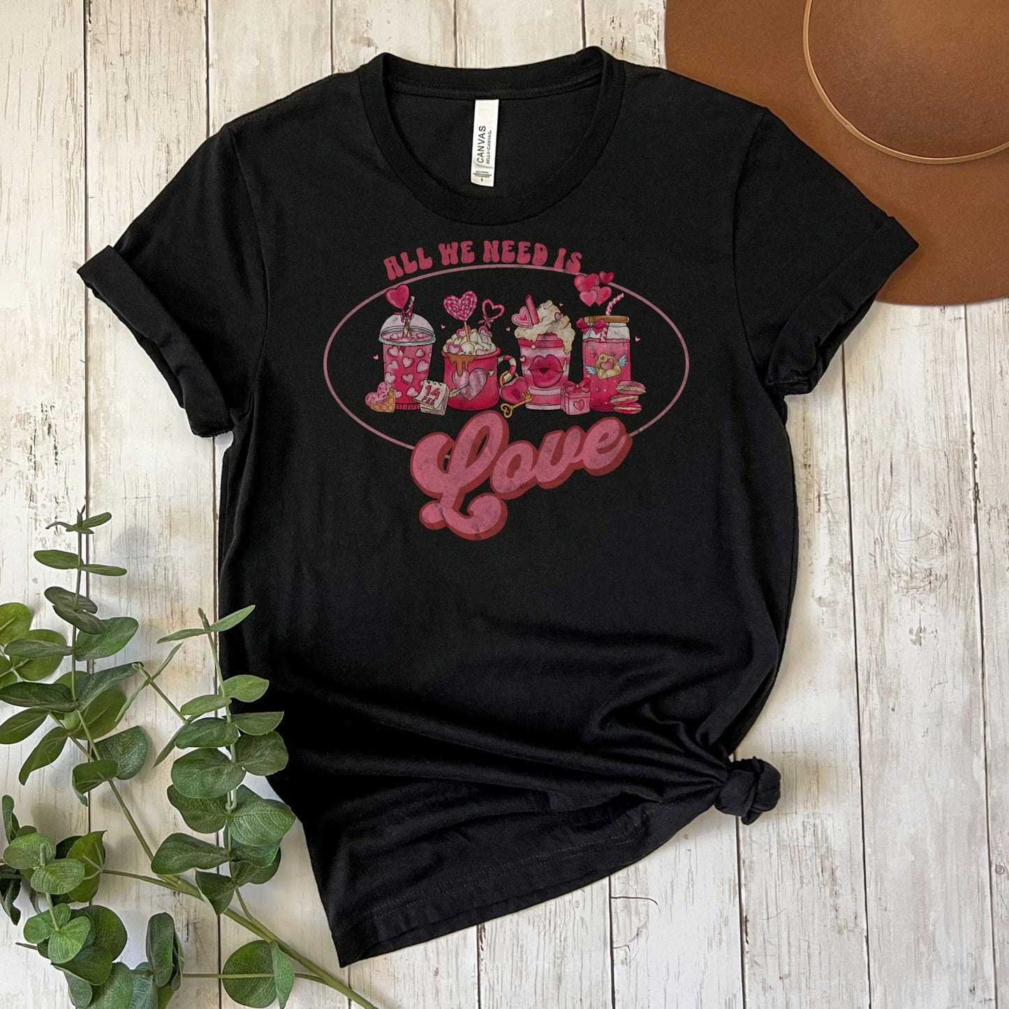 All You Need Is Love Valentines Day Coffee Shirt, Coffee T-Shirt, Valentines Day Gifts for Her, Valentines Day Shirt