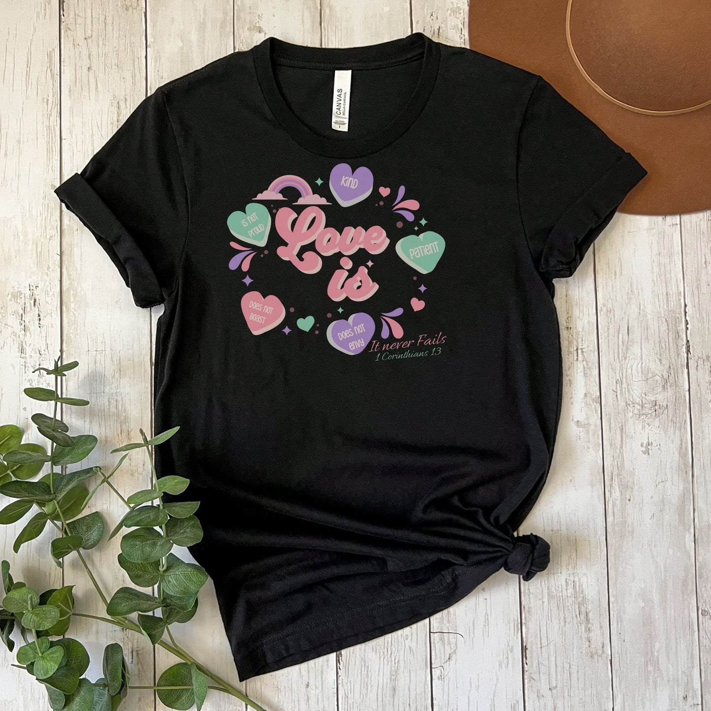 Love Is Valentines Day Shirt, Bible T-Shirt, Valentines Day Gifts for Her, Valentines Day Shirt