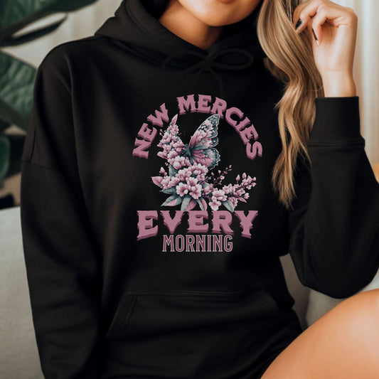 New Mercies Every Morning Christian Apparel gifts for women, Bible Verse Shirt, Christian Gifts, Christian Streetwear, Bible Verse Tee, Christian Floral Bible Shirt