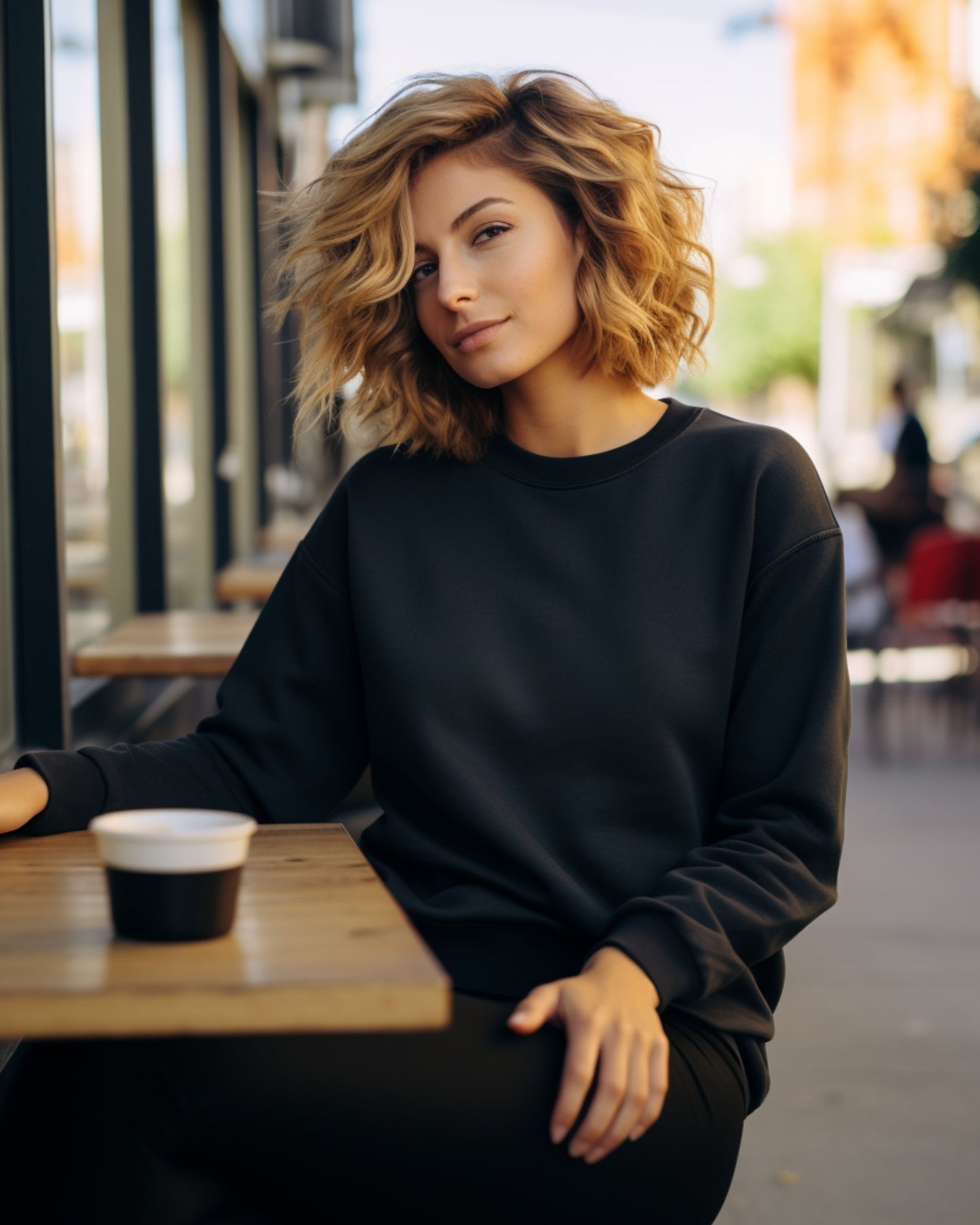 Sheep Embroidery Crewneck Sweaters