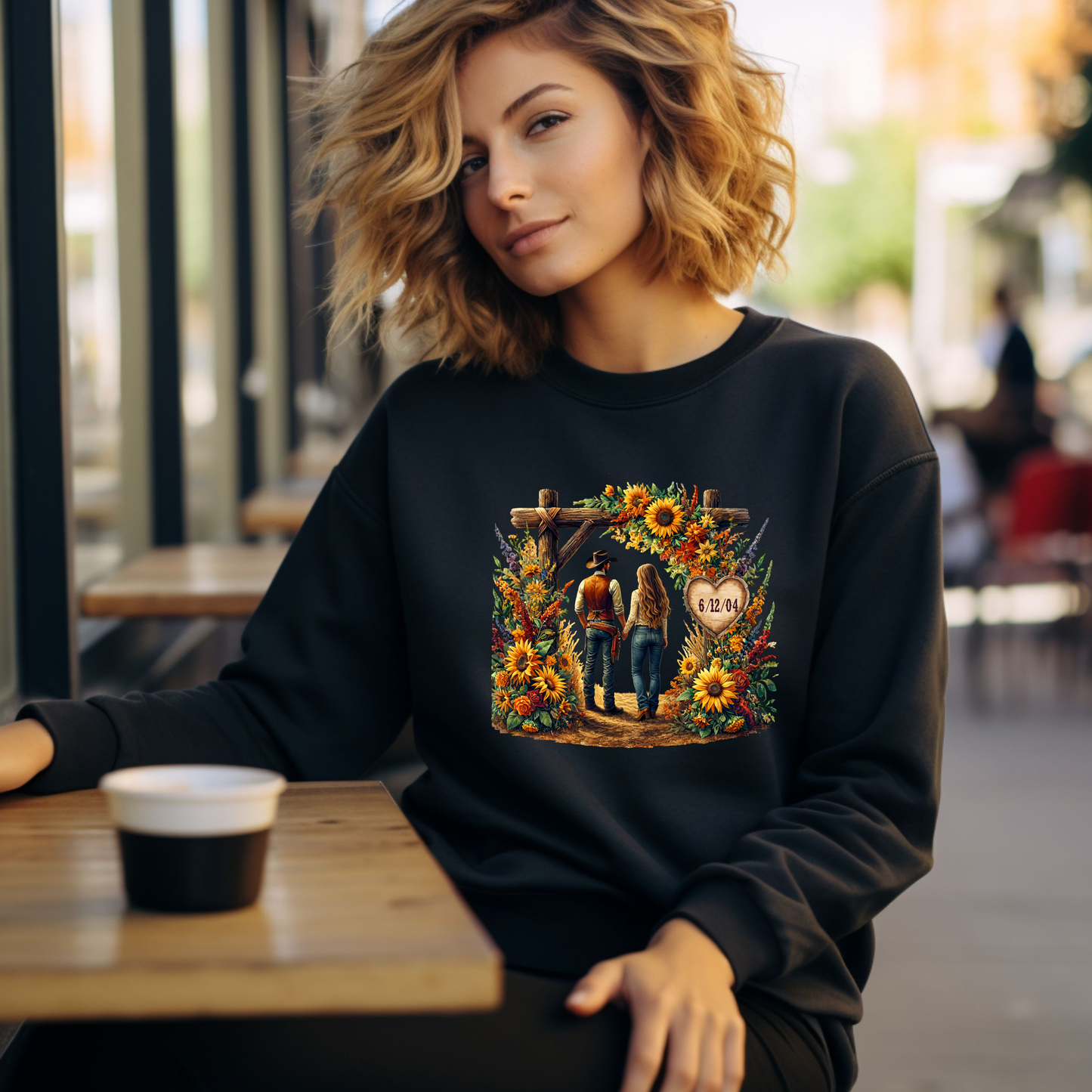 Cowboy and Cowgirl with Flowers