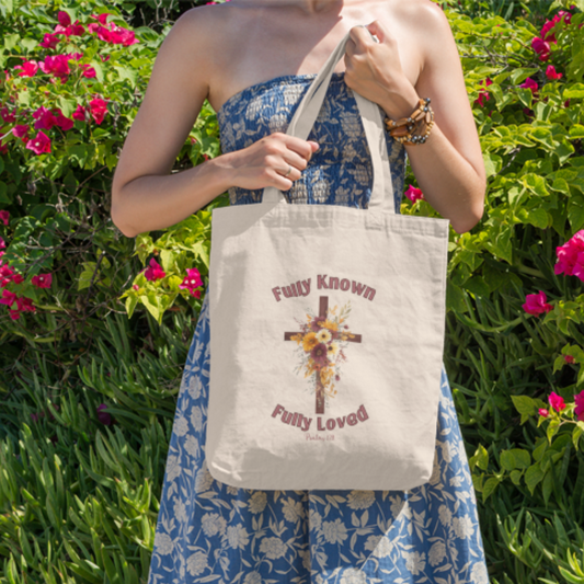 Fully Known Fully Loved Tote Bag