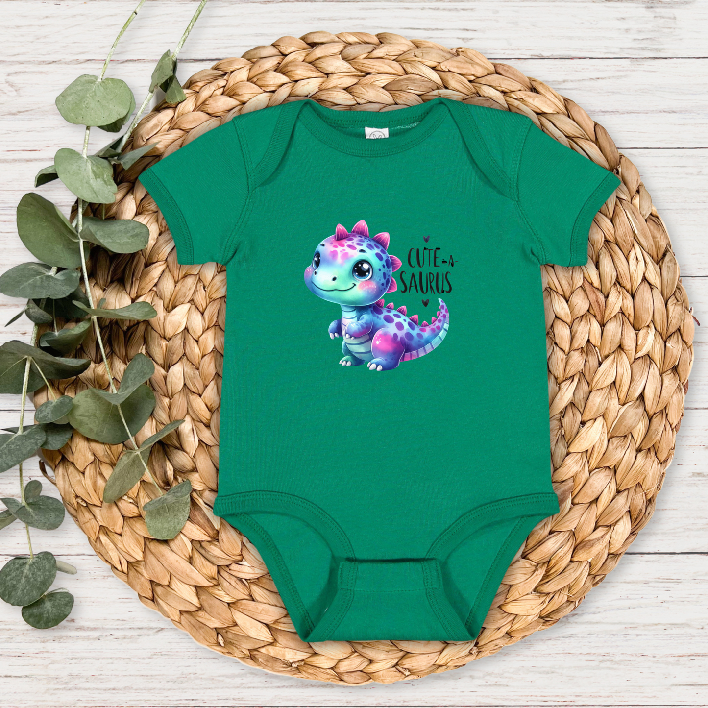 Cute A Saurus Baby Bodysuit