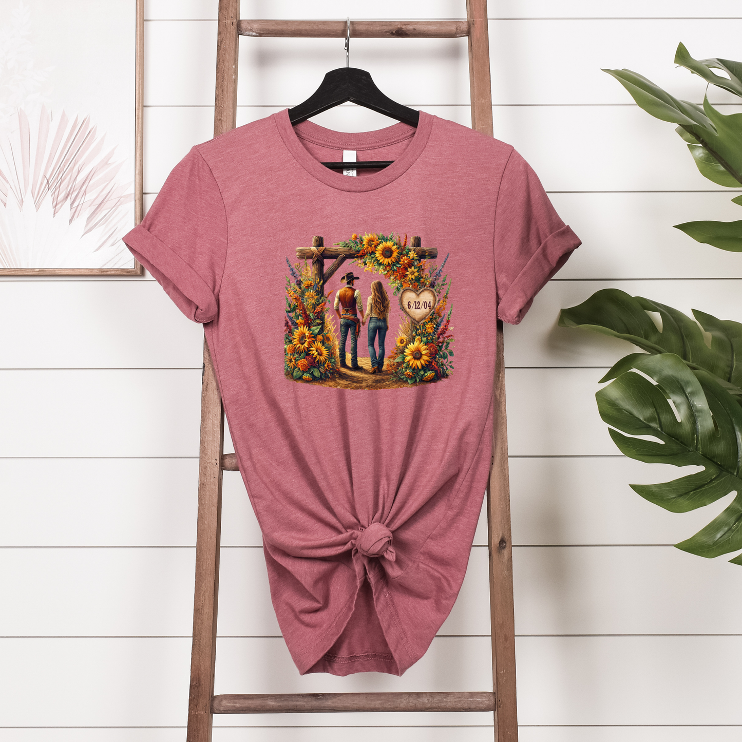 Cowboy and Cowgirl with Sunflowers