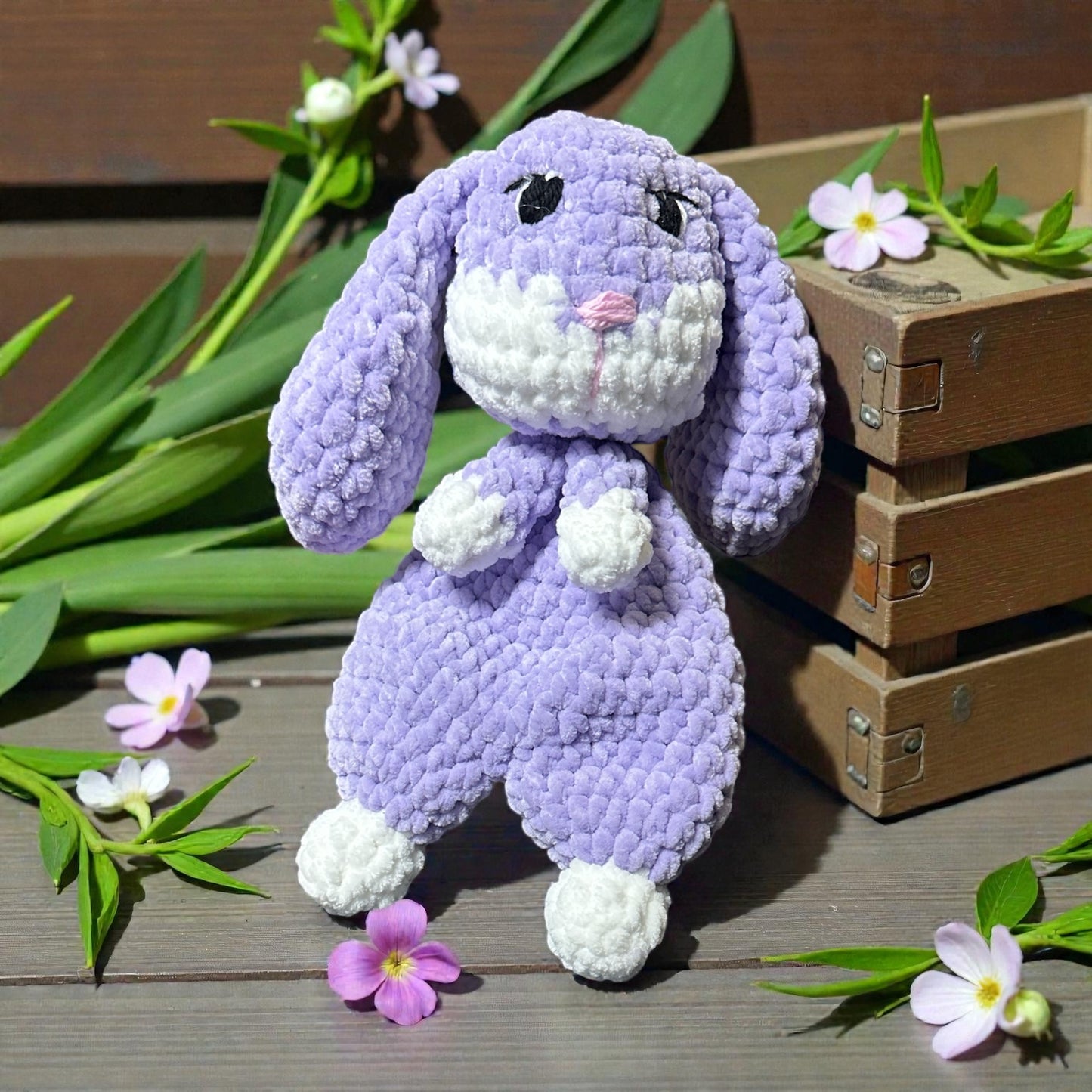 Crochet Bonnie the Rabbit Baby Security Blanket