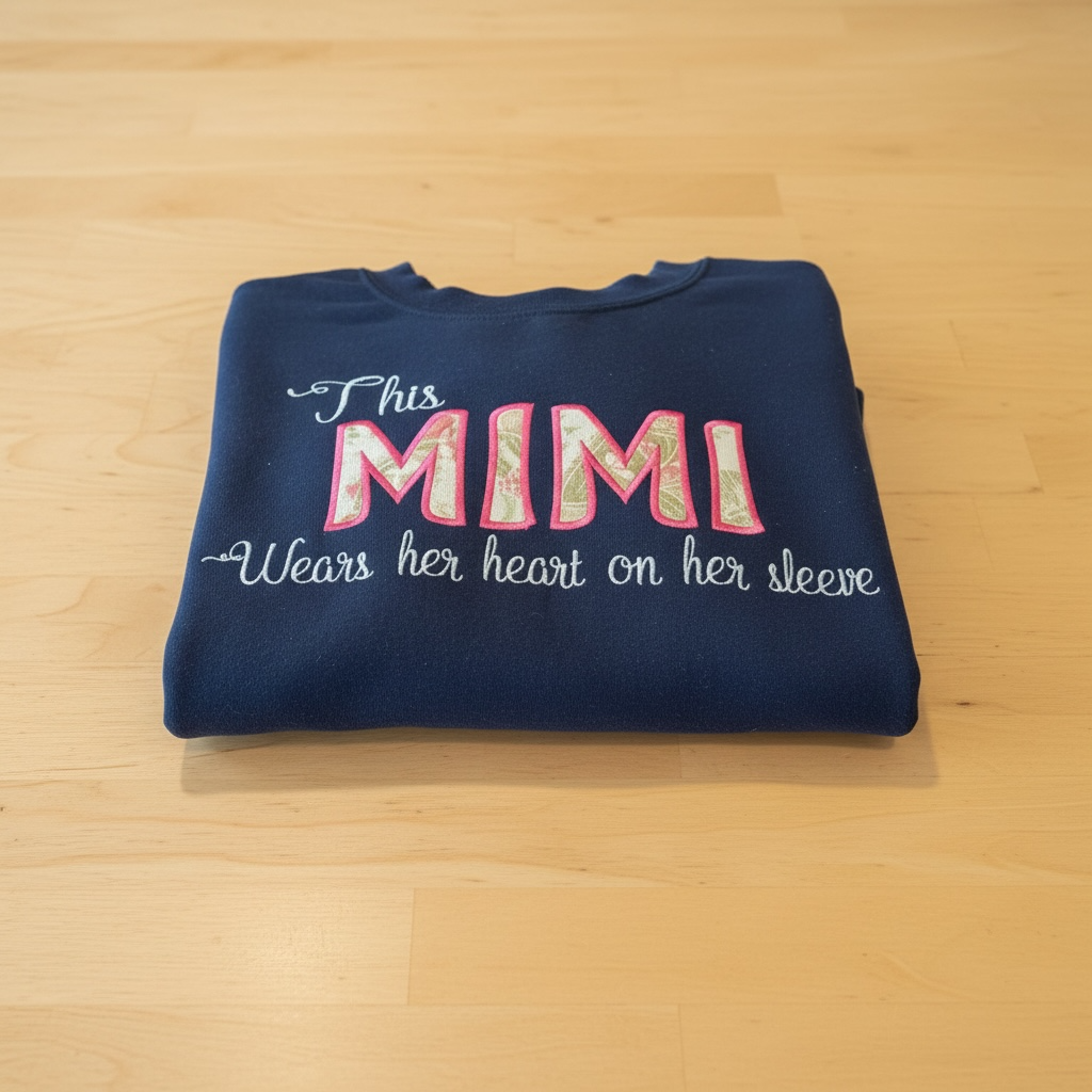 This Mini Wears her Heart on the sleeve Embroidered Hoodie