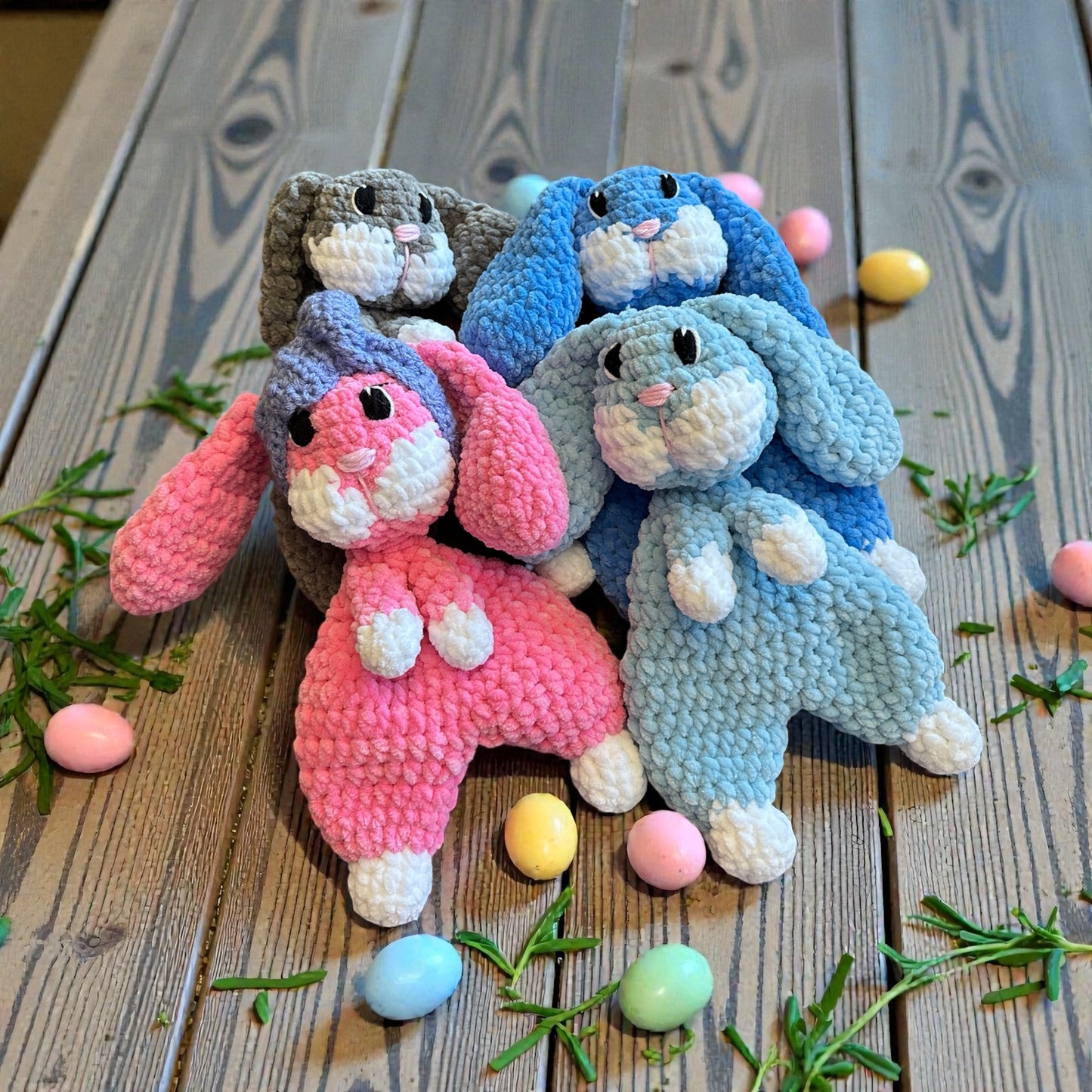 Crochet Bonnie the Rabbit Baby Security Blanket