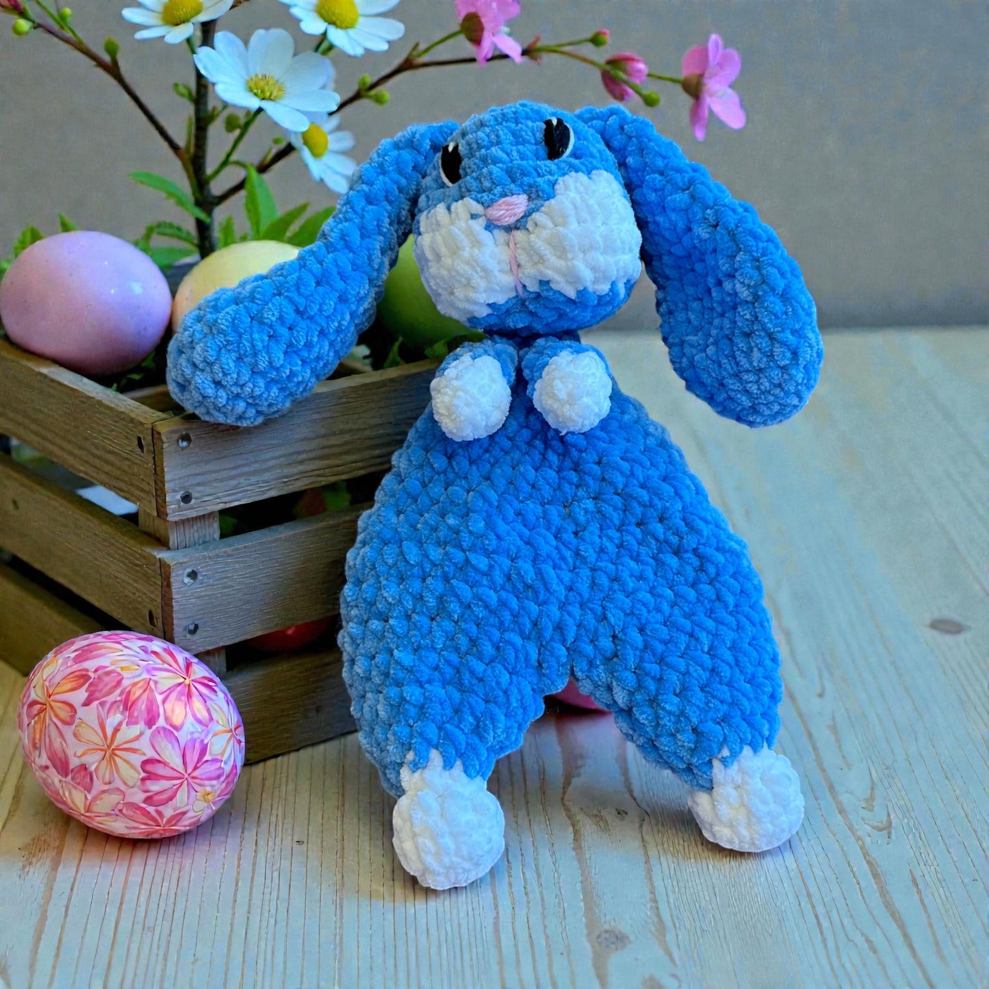 Crochet Bonnie the Rabbit Baby Security Blanket