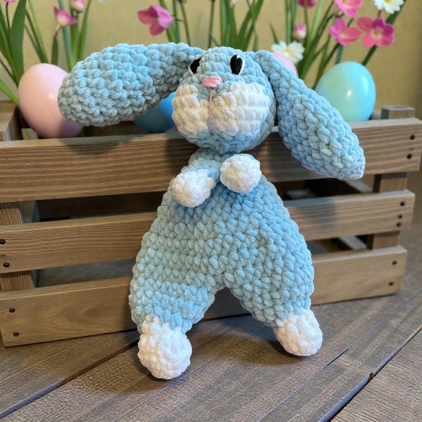 Crochet Bonnie the Rabbit Baby Security Blanket