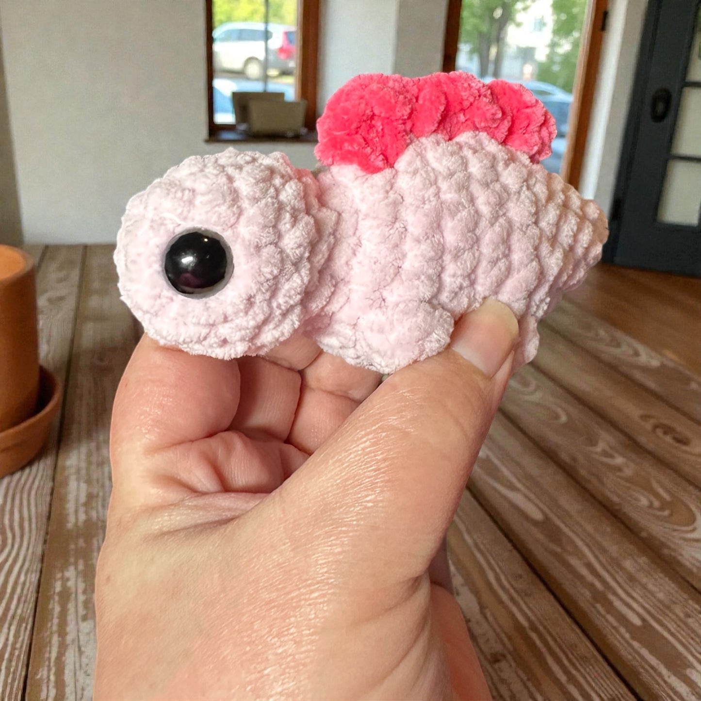 crochet Mini stegosaurus