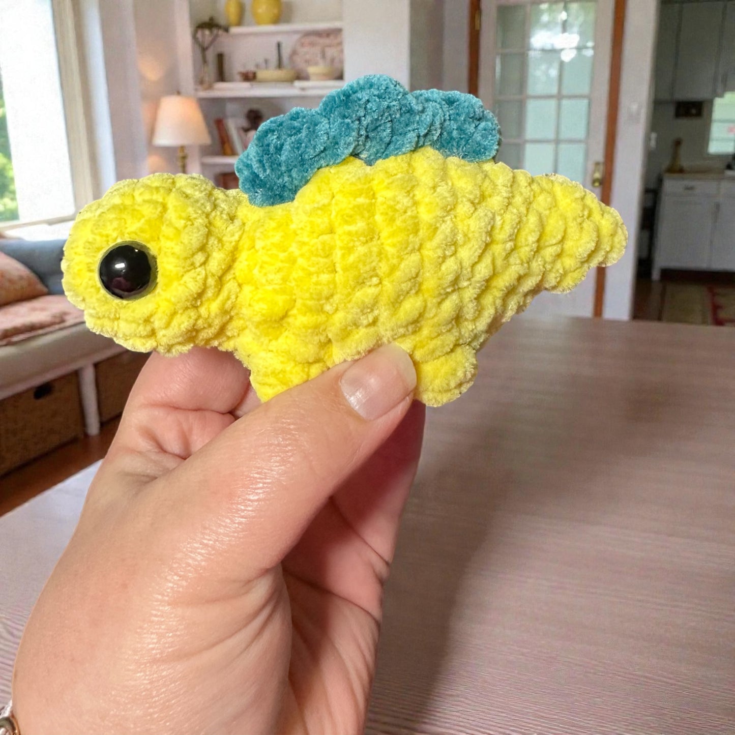 crochet Mini stegosaurus