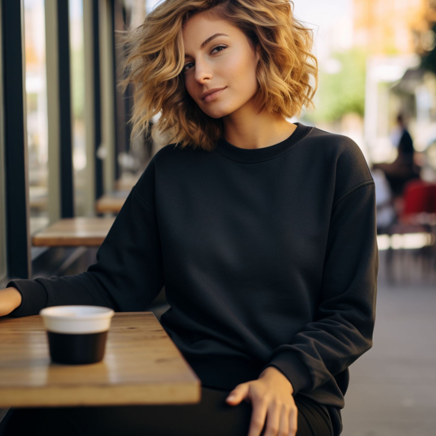 Sheep Embroidery Crewneck Sweaters