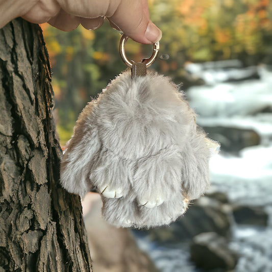 Gray rabbit keychain