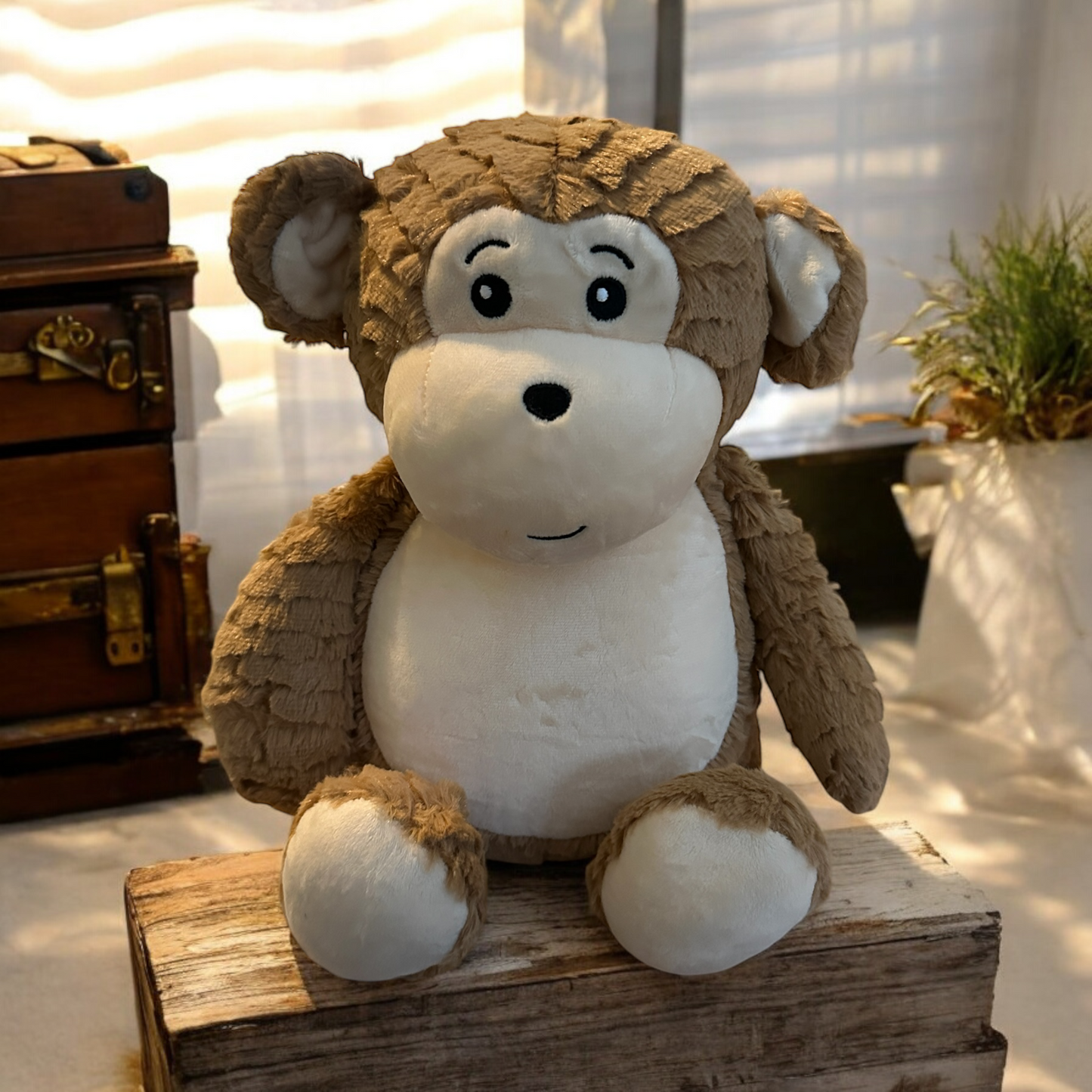 Monkey Birth Announcement Stuffed Animal