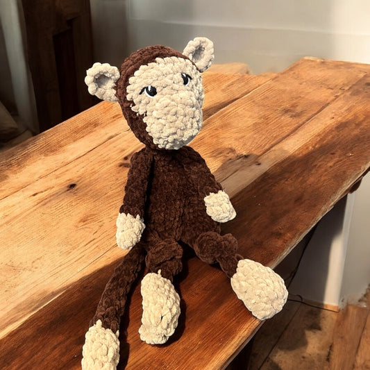 Crochet monkey Snuggler, Custom Baby Security Blanket, baby lovies, Sheep Knotted Lovey, Baby Lovey Blanket, Gift for Birthday, Baby shower