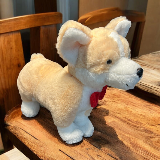 Corgi with Red Bow