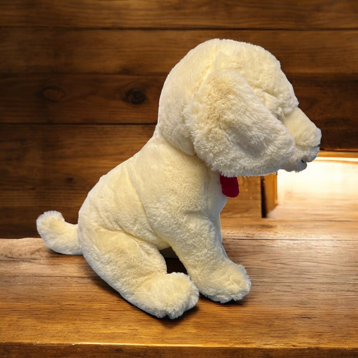 Yellow Lab with Red Bow
