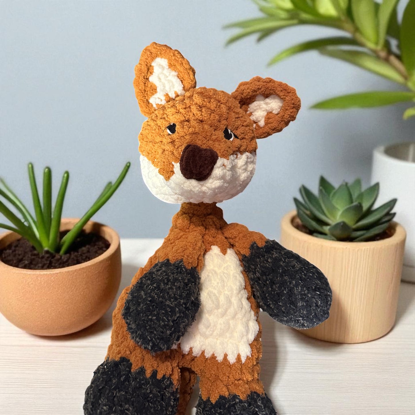 Crochet Fox Baby Security Blanket