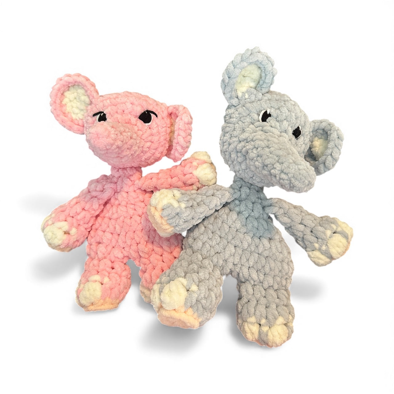 Crochet elephants Baby Security Blanket