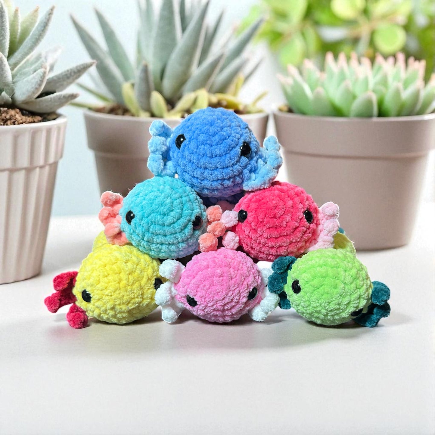 Crochet axolotl