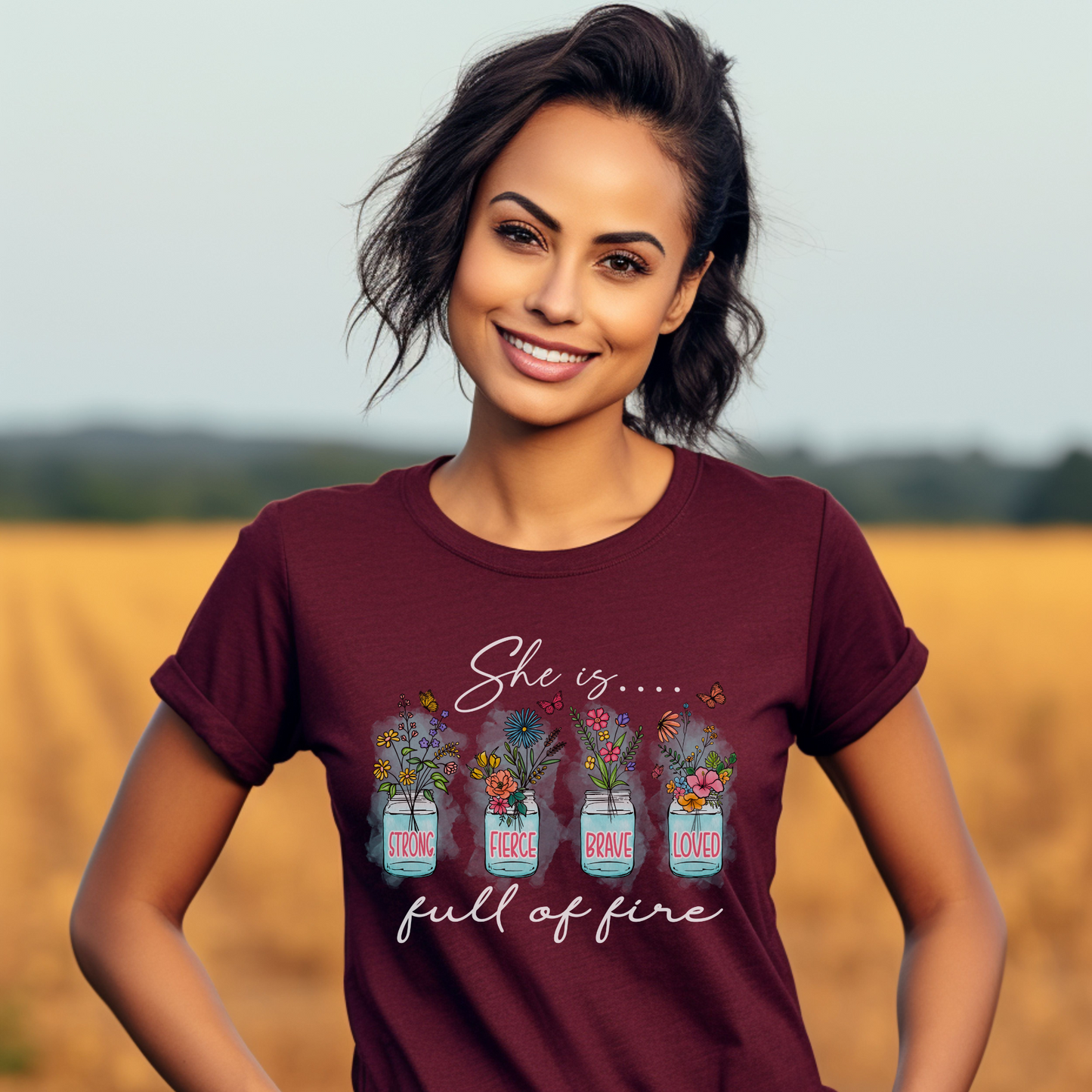 She is full of Fire Christian Apparel gifts for women, Bible Verse Shirt, Christian Gifts, Christian Streetwear, Christian Bible Shirt