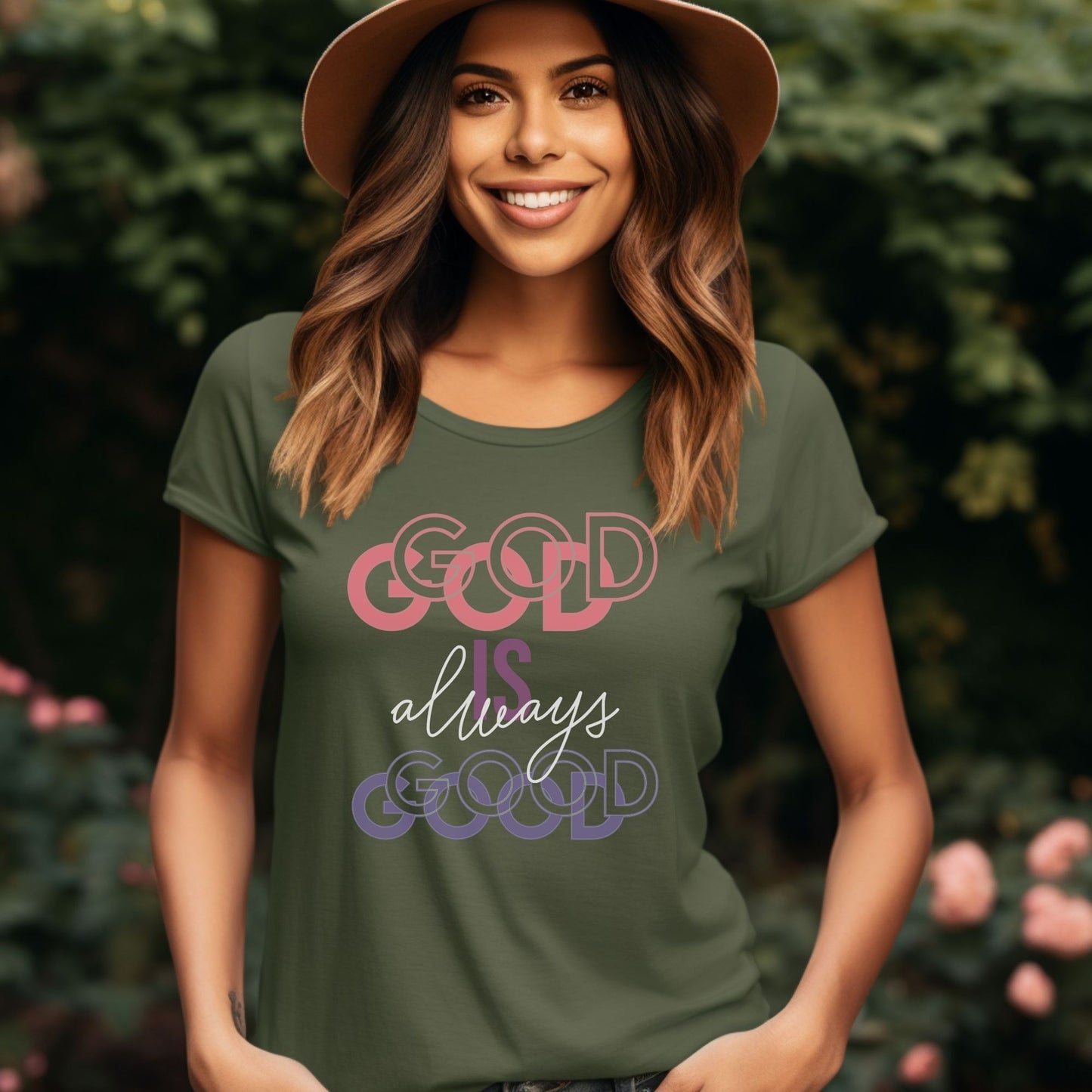 God Is Always Good Christian Apparel gifts for women, Bible Verse Shirt, Christian Gifts, Christian Streetwear, Bible Verse Christian, Floral Bible Shirt