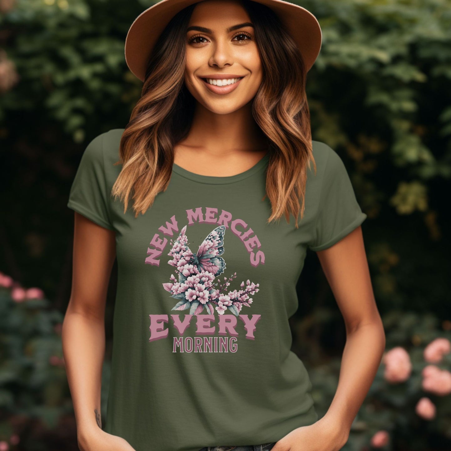 New Mercies Every Morning Christian Apparel gifts for women, Bible Verse Shirt, Christian Gifts, Christian Streetwear, Bible Verse Tee, Christian Floral Bible Shirt