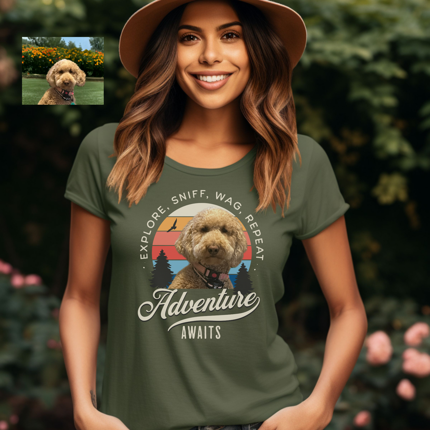 Goldendoodle Custom Dog Shirt, Custom Pet Shirt, Custom Photo Shirt, Pet Portrait, Dog Portrait, Custom T-Shirt, Goldendoodle Pet Portrait