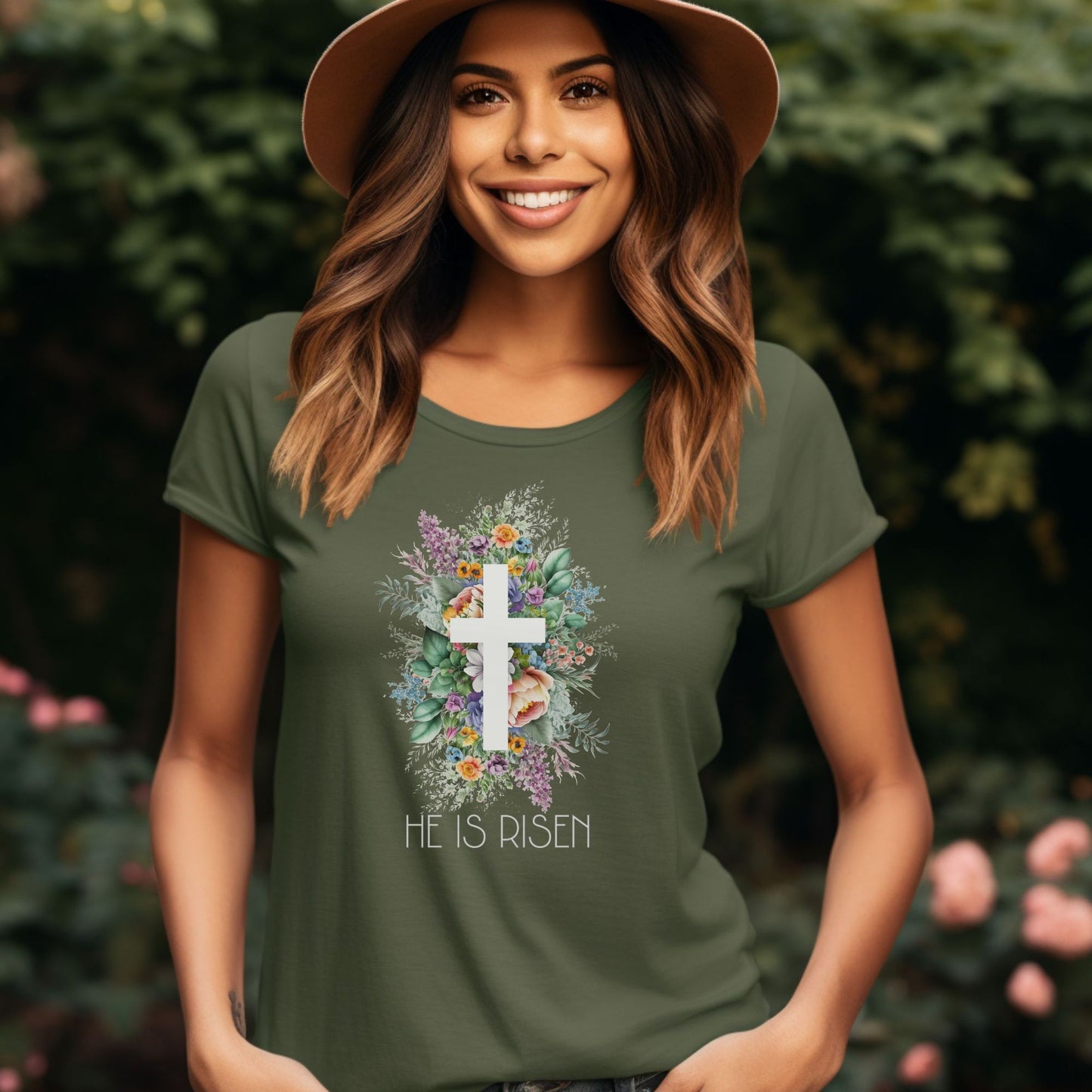 He Is Risen Christian Apparel gifts for women, Bible Verse Shirt, Christian Gifts, Christian Streetwear, Bible Verse Tee, Christian Floral Bible Shirt