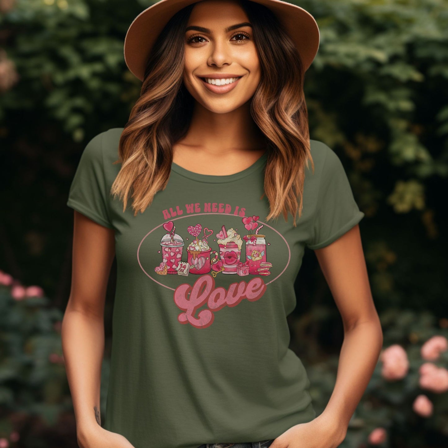 All You Need Is Love Valentines Day Coffee Shirt, Coffee T-Shirt, Valentines Day Gifts for Her, Valentines Day Shirt