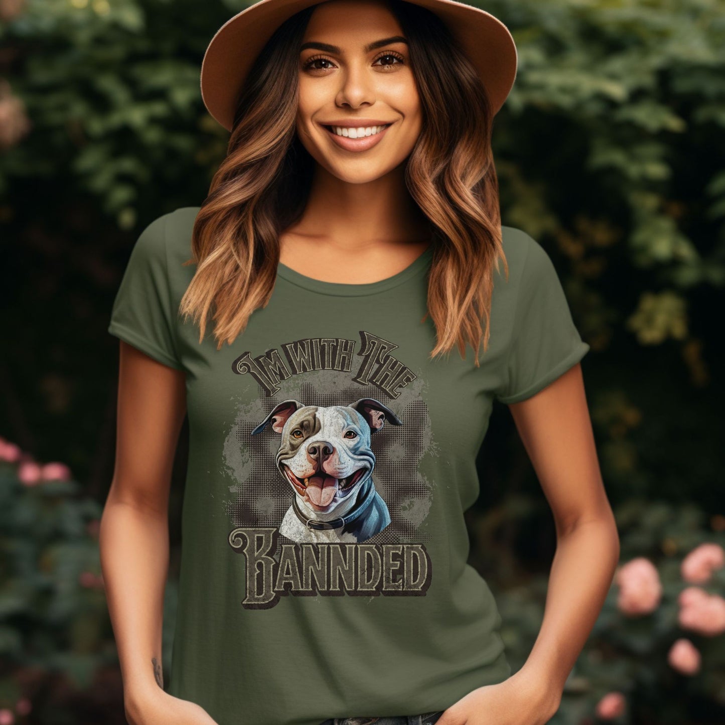 Pitbull I'm With The Banned Shirt, Pitbull Shirt, Dog Mom Shirt, Dog Mama Shirt, Dog Mom Gift, Pitbull Dad Shirt, Pitbull Mom Gift