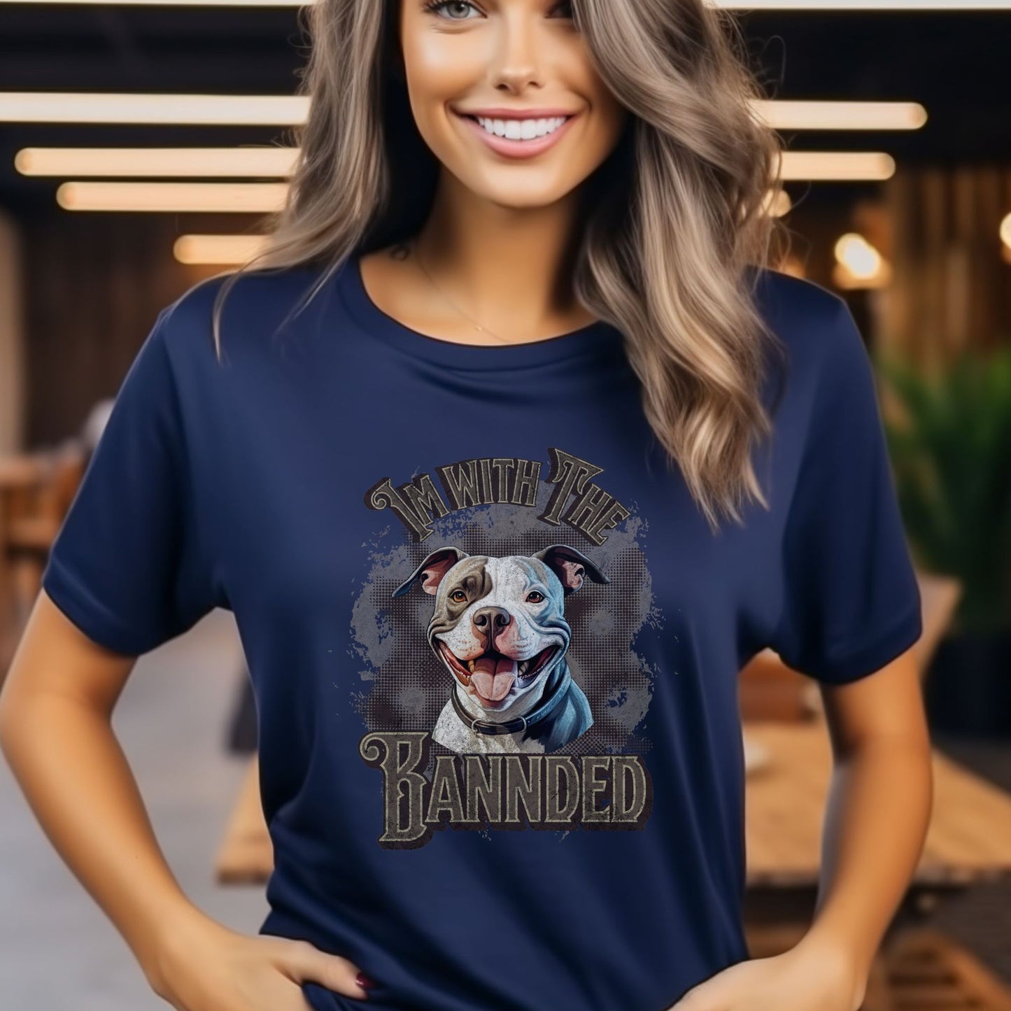 Pitbull I'm With The Banned Shirt, Pitbull Shirt, Dog Mom Shirt, Dog Mama Shirt, Dog Mom Gift, Pitbull Dad Shirt, Pitbull Mom Gift