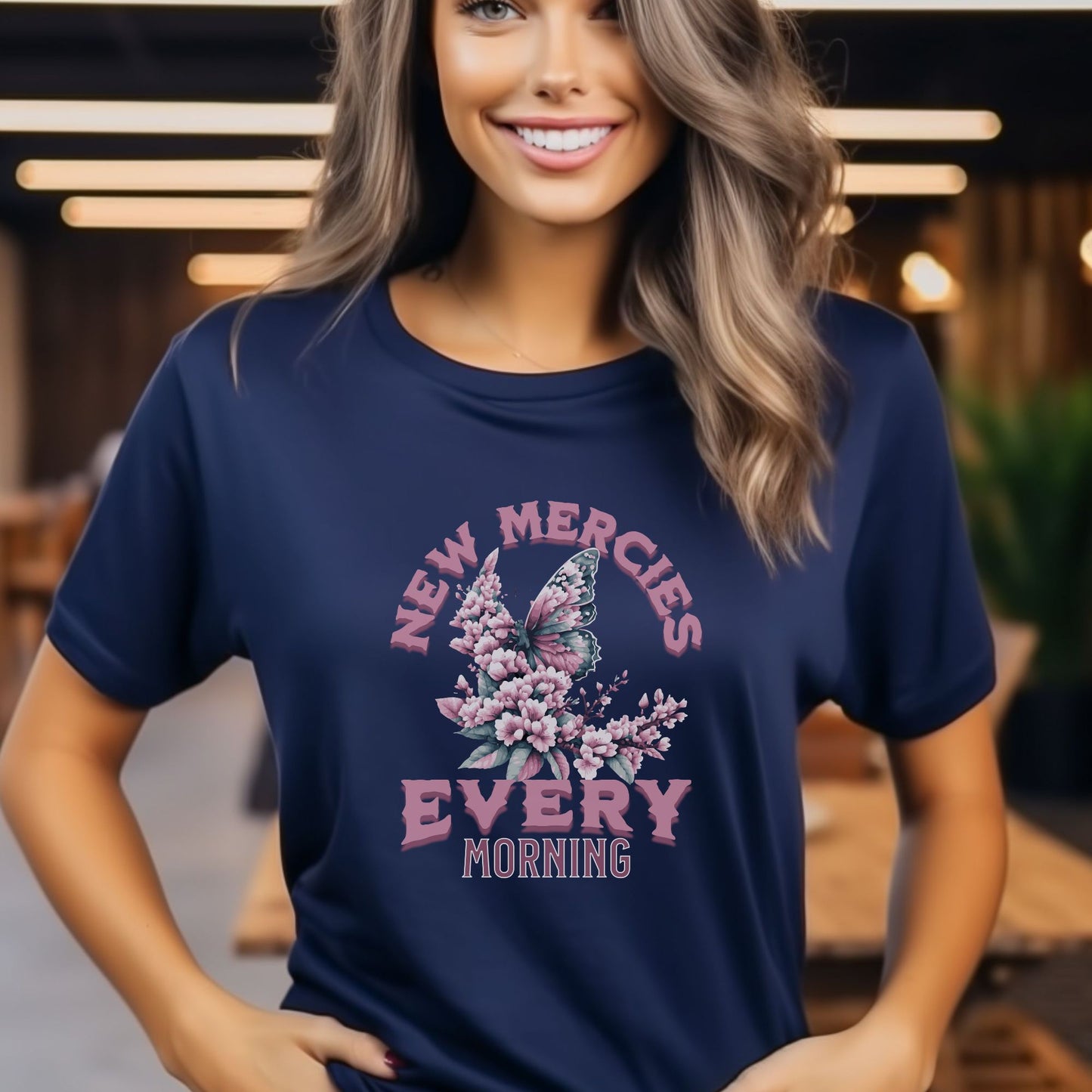 New Mercies Every Morning Christian Apparel gifts for women, Bible Verse Shirt, Christian Gifts, Christian Streetwear, Bible Verse Tee, Christian Floral Bible Shirt