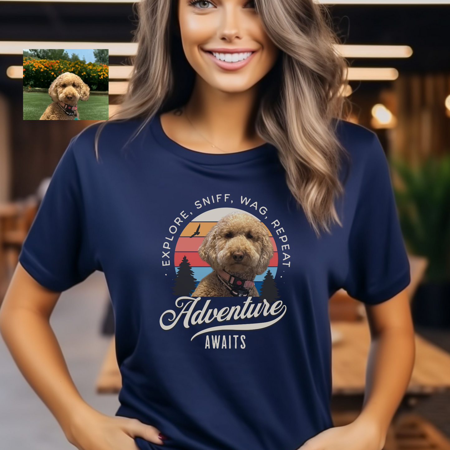 Goldendoodle Custom Dog Shirt, Custom Pet Shirt, Custom Photo Shirt, Pet Portrait, Dog Portrait, Custom T-Shirt, Goldendoodle Pet Portrait