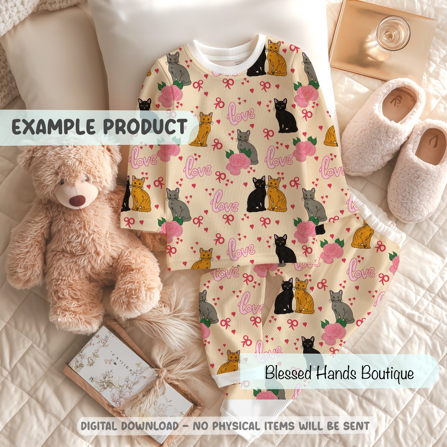 Hand‑Drawn Cat Seamless Pattern PNG | Coquette Kitty & Bow Digital Paper for Sublimation, Valentine’s Day Aesthetic (Copy) (Copy)