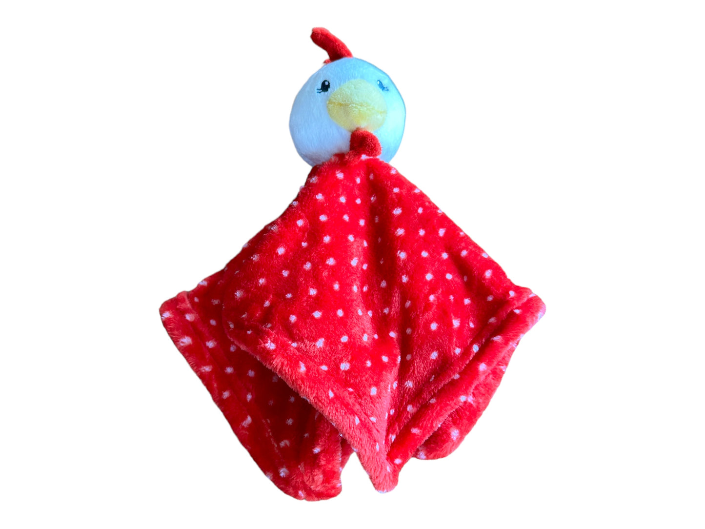 Red Polka Dot Chicken Baby Security Blanket