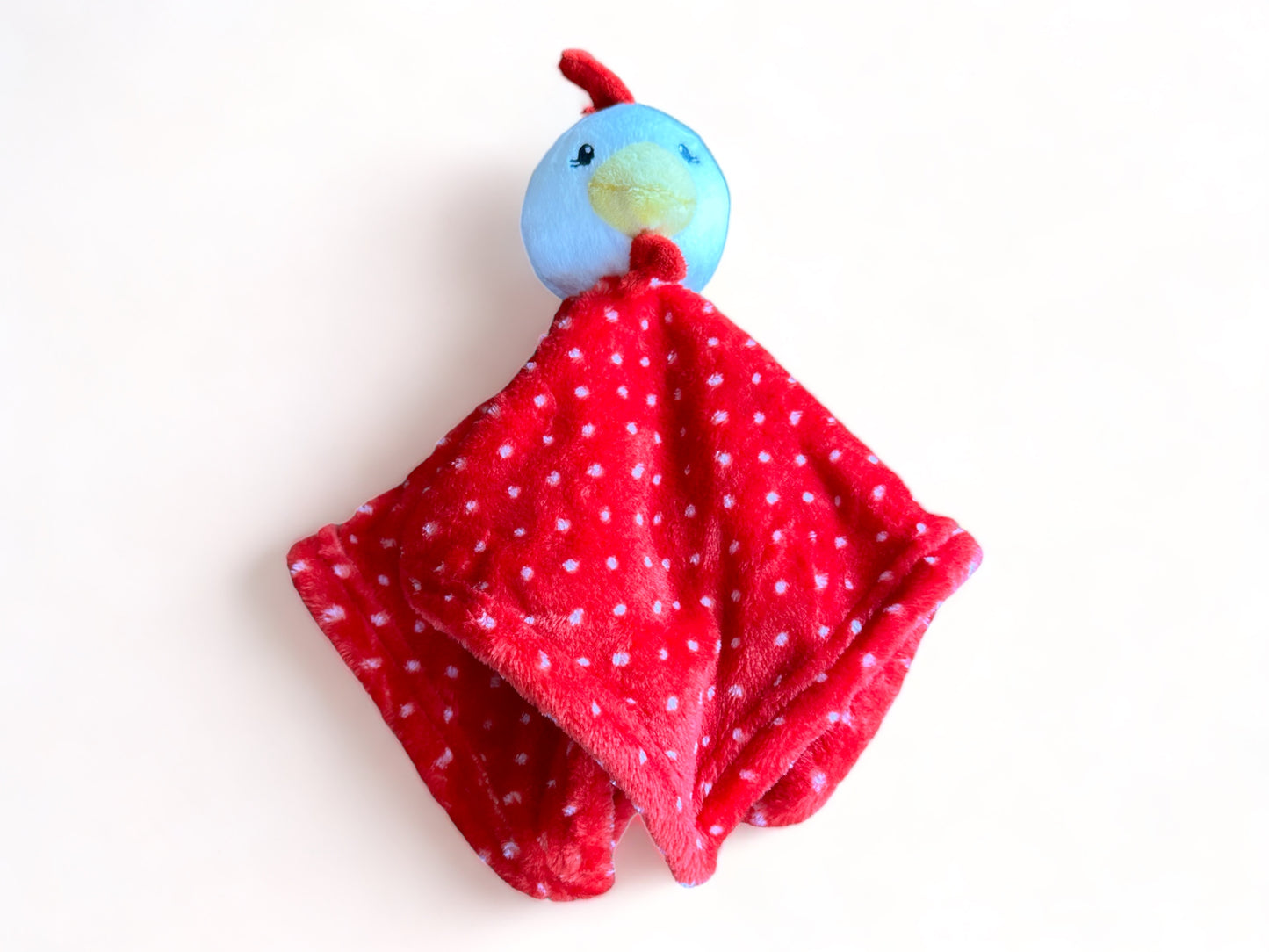 Red Polka Dot Chicken Baby Security Blanket