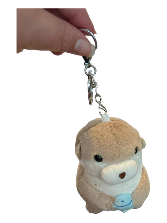 Otter with Fish Keychain